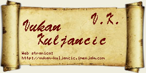 Vukan Kuljančić vizit kartica